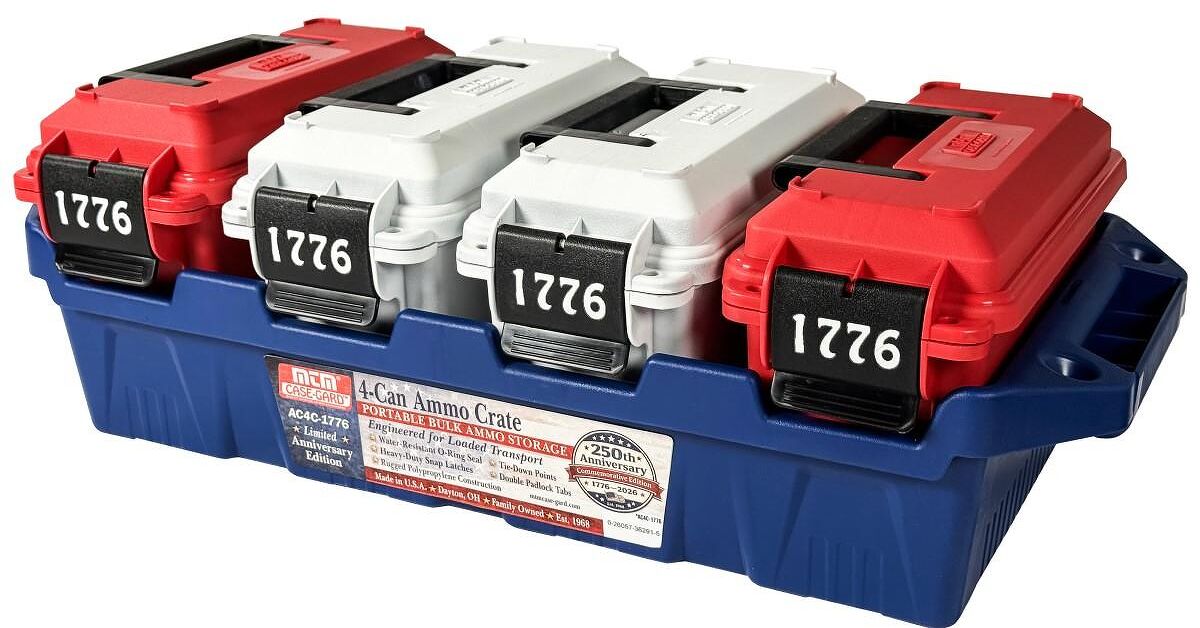New MTM Limited-Edition America250 Ammo Crates in 5-Can & 4-Can Models
