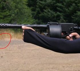 street sweeping with the armsel striker, A shotgun primer exiting the rear of the gun and rebounding off of the shell deflector