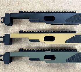 the rimfire report the farrowtech ruger mark iv 22r pdw kit, The checkered panels can be replaced with small 3D printed Picatinny rail sections