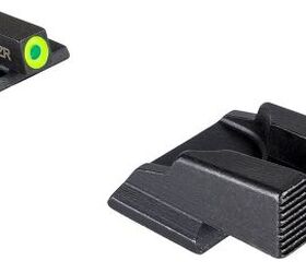 ameriglo launches tritium night sight lineup for s w bodyguard 2 0, The Protector Sight Set for Smith Wesson BODYGUARD 2 0 SWBG 705 Green Tritium LumiGreen Outline FRONT Black Serrated REAR