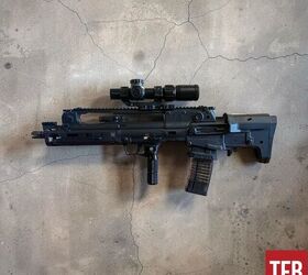 truck guns part 4 bullpups, Springfield Hellion w BlkLbl handguard Manicore Arms Stock Bolt Release Selector Lunar Tech magwell Medival Grip and SwampFox 1 4