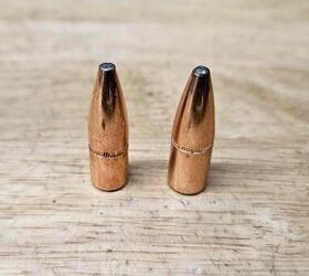 250-grain .358 bullet (L) and 270-grain .375 bullet, both Hornady soft points