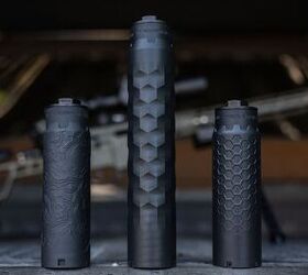 Examples of SIG Sauer’s Hexium suppressors for the civilian market.