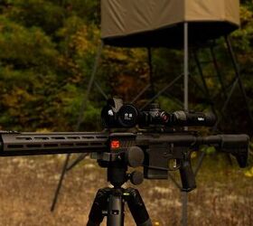 tfb review atn thor 6 elite lrf 640 3 24x thermal scope, The LRF 640 in front of an elevated blind on my Northern Michigan lease